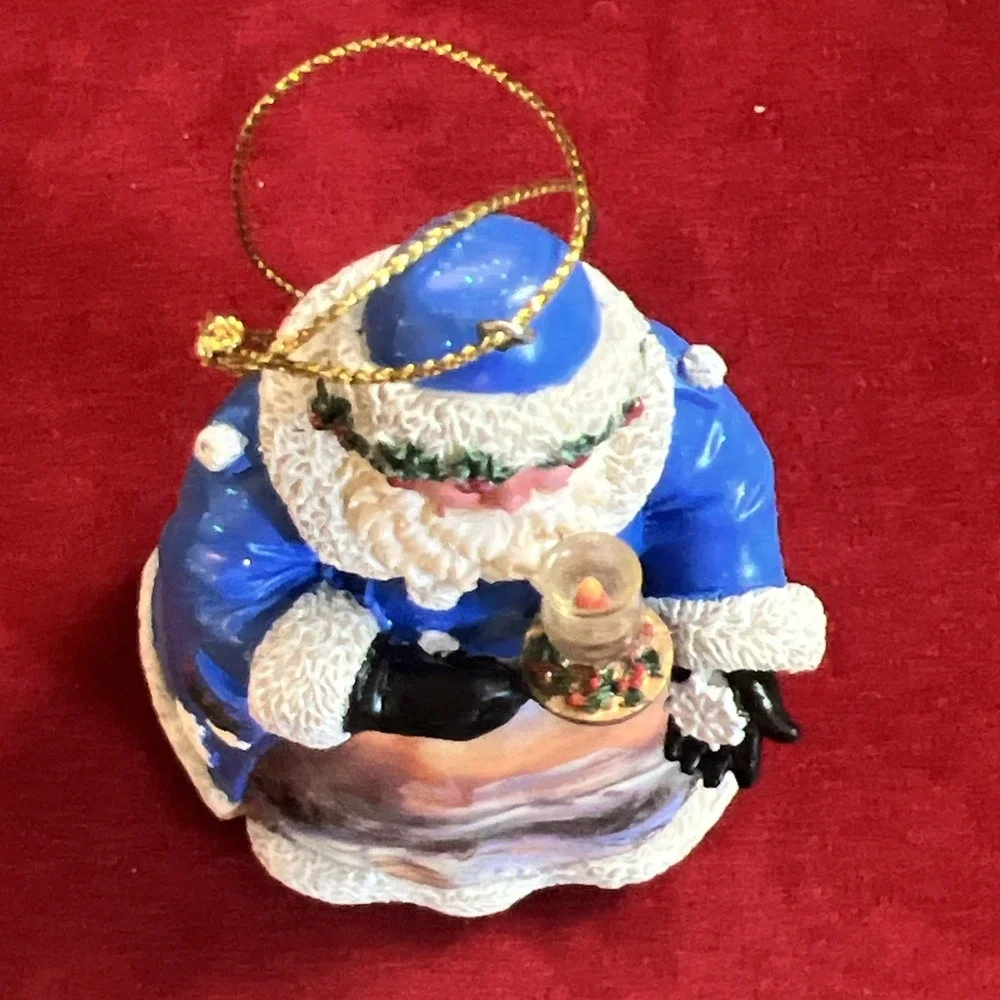Christmas Night Visit Santa Ornament Thomas Kinkade‎ Old World Ashton Drake 2003